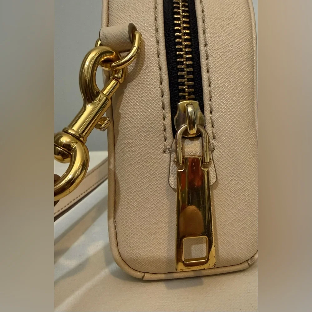 Marc Jacobs Playback Cream Leather Crossbody Shoulder Bag